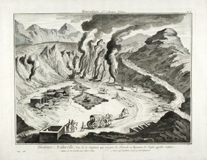 View of the Solfatara Volcano, Pozzuoli, Naples by French School