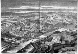 View of the city and citadel of Alexandria in Italy