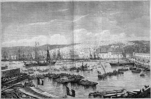 View of the City and Port of Algiers (Algeria), During the Arrival of Napoleon III and the Empress Eugenie de Montijo, September 17 by French School