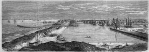 View of the city of Saint Nazaire (Loire Atlantique, 44)