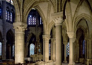 View of the Columns and Vaulting in the Ambulatory