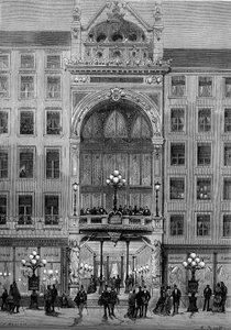 View of the facade of the Bellecour theatre in Lyon, built by Jules Chatron in 1879. Engraving in Le Monde Illustré n°1176 of October 11