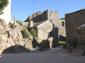 View of the fortified church built by the Knights of St. John of Jerusalem