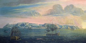 View of the Island of St. Helena, c.1820 by French School