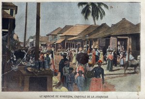 View of Kingston, Capital of Jamaica, from La-Croix-Illustree, February 3 by French School