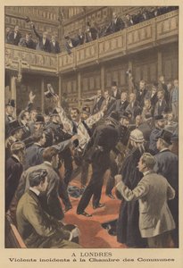 Violent incident in the House of Commons in London by French School