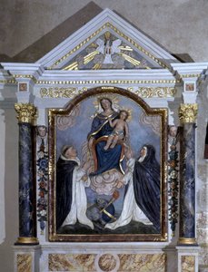 Virgin and child, altarpiece of the Church of Pear on life, Vendee by French School