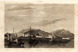 View of Ajaccio, Corsica, Engraving from 1836