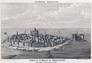 View of St Malo - Engraving by Thomas by French School