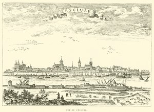 View of the Lock (engraving) by French School