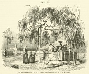 View of a Fountain in Amalfi