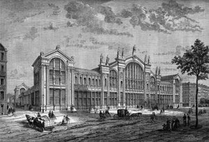 Exterior view of the Gare du Nord in Paris, built by the French architect Jacques Hittorff (1792-1867)