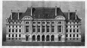Exterior view of the new buildings of the Sorbonne in Paris (main facade) by Henri-Paul Nenot (1853-1934) by French School