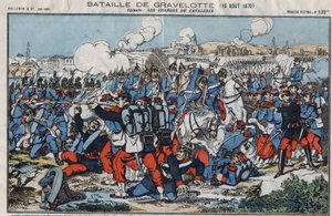 War of 1870 between France and Prussia. Battle of the Gravelotte (or Battle of Saint Privat or Saint Privat), August 1870