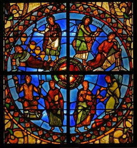 Window Treasury-D depicting the story of St Stephen