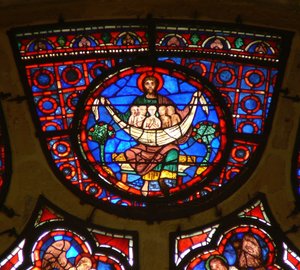 Window depicting the Bosom of Abraham by French School