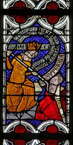 Window Depicting Psychomachia: Humility and Pride by French School