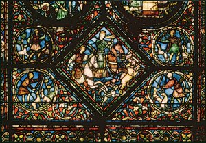 Window depicting St. Eustace Chasing a Deer