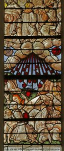 Window Depicting a Scene from the Book of Revelation: Stars Falling from Heaven by French School