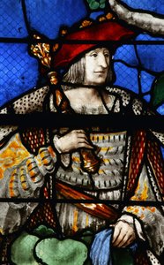 Window depicting a prophet on the Tree of Jesse by French School