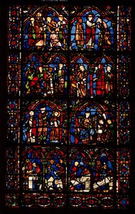 Window Depicting Scenes from the Life of St. Cheron by French School