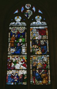 Window Depicting the Annunciation, Nativity, Presentation and Adoration of the Magi