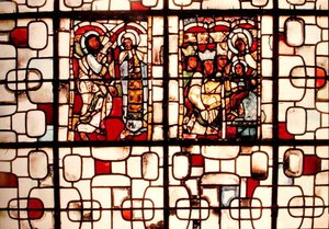 Window Depicting the Annunciation to the Virgin and the Adoration of the Magi