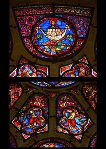 Bosom of Abraham in the Last Judgement Rose Window by French School
