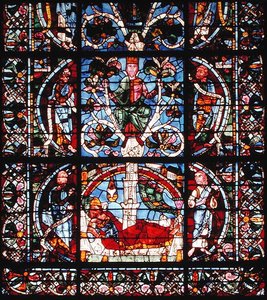Window depicting the Tree of Jesse (detail) by French School