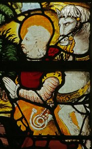 Window Depicting the Vision of St Eustache (detail)