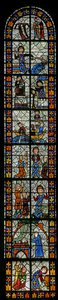 Window depicting scenes from the Life of Saint Radegonde by French School