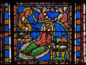 Window s2-C depicting the Nativity