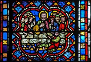 Window s2-L depicting the Last Supper
