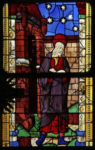 Window depicting Joachim with one of his sheep