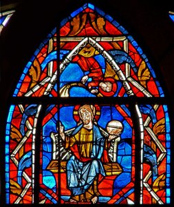 Window depicting Christ in Glory by French School