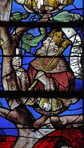Window depicting King Solomon on the Tree of Jesse by French School