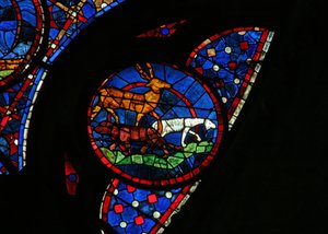 Window w115 depicting the Creation of the animals