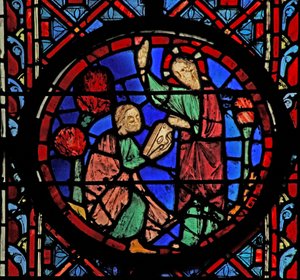 God Gives the Book to Jeremiah by French School