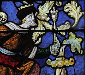 Window depicting a King and the Tree of Jesse by French School