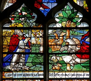 Window w120 depicting God the Creator by French School