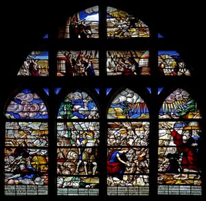 Scenes from the History of Moses; Crossing the Red Sea; Collecting Manna by French School