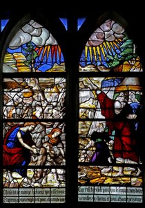 The Israelites Gather Manna in the Desert by French School