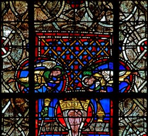 Window w129 depicting angels