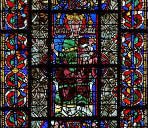 Window w129 depicting the Virgin and Child