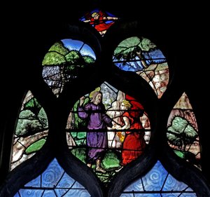 Window depicting the Temptation in the Wilderness