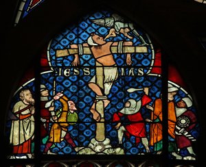 Window w12 depicting the Unrepentant thief by French School