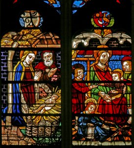 The Nativity; Mary Cleophas and child Apostles