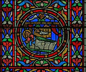 Window 13 depicting the Nativity