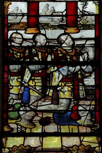 Window depicting the sons of Anne de Montmorency