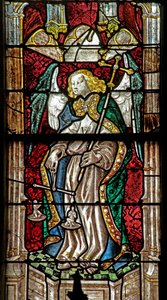 Window w15 depicting St Michael